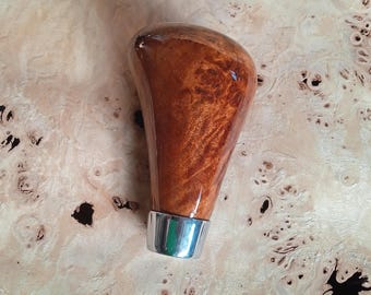 Weighted JDM Maple Burl Wood Shift Knob for Subaru Legacy, Outback, Forester, Nissan 350Z - Custom Gear Shifter M10x1.25 Gated Automatic