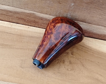 BMW OEM-Fit Manual Shift Knob | Snap-On Burl Wood Gear Shifter E30 E36 E46 E34 E39 Z3 | 5 & 6 Speed Layout or Blank Vintage Style