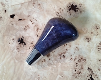 Perilla de cambio de marchas de madera de fresno azul oscuro para Lexus Parliament (azul oscuro) / Rosca M8 x 1,25 para transmisión automática