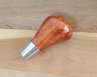 Toyota Cherry Burl Wood Shift Knob for Land Cruiser 4Runner Camry Avalon, Premium Reddish Brown Gear Shifter Restoration M8x1.25