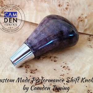 Toyota Shift Knob in Black Ash Burl Wood | Handmade Gear Knob for 4Runner Tacoma Camry Corolla Tundra | M8x1.25 Automatic Shifter