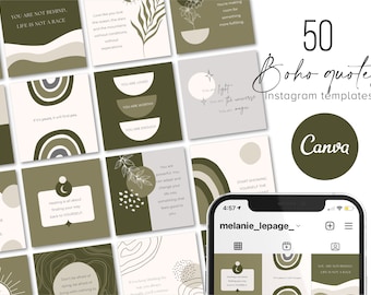 50 instagram quote template, Canva instagram template, Instagram story template, instagram post template, small business instagram template