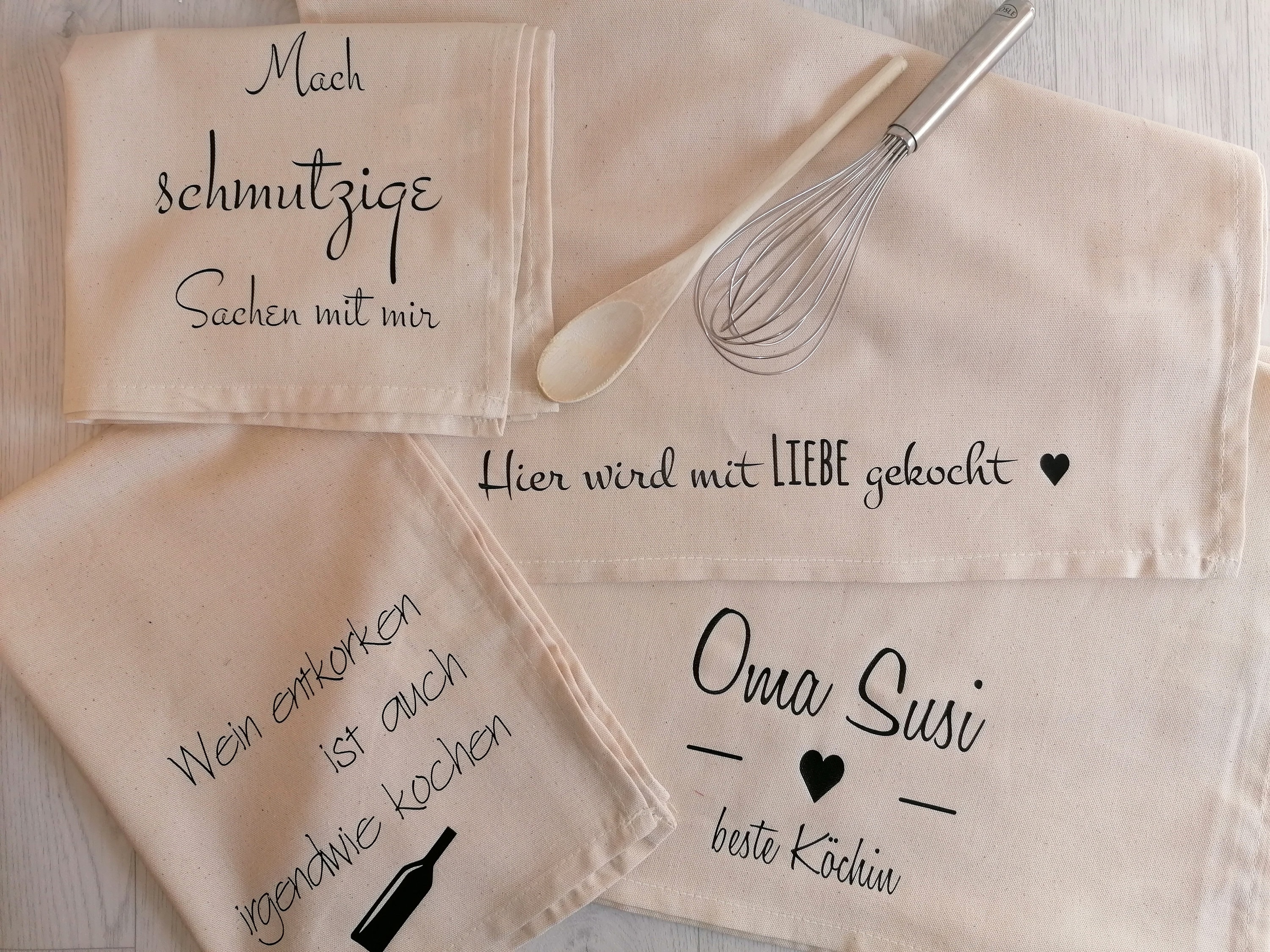 Zweierset Geschirrtuch Küchentuch Geschirrhandtuch Set Spruch Etsy.de