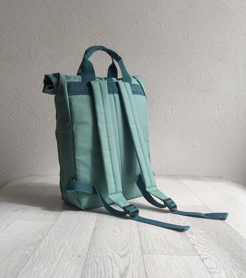 Rolltop Rucksack personalisiert 100 % recyceltes Polyester image 3