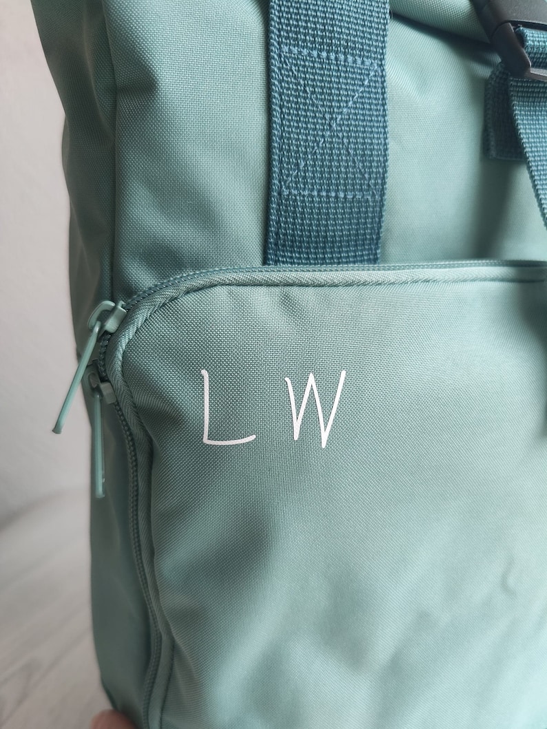 Rolltop Rucksack personalisiert 100 % recyceltes Polyester Bild 5