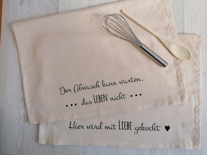 Zweierset Geschirrtuch Küchentuch Geschirrhandtuch Set Spruch Etsy.de