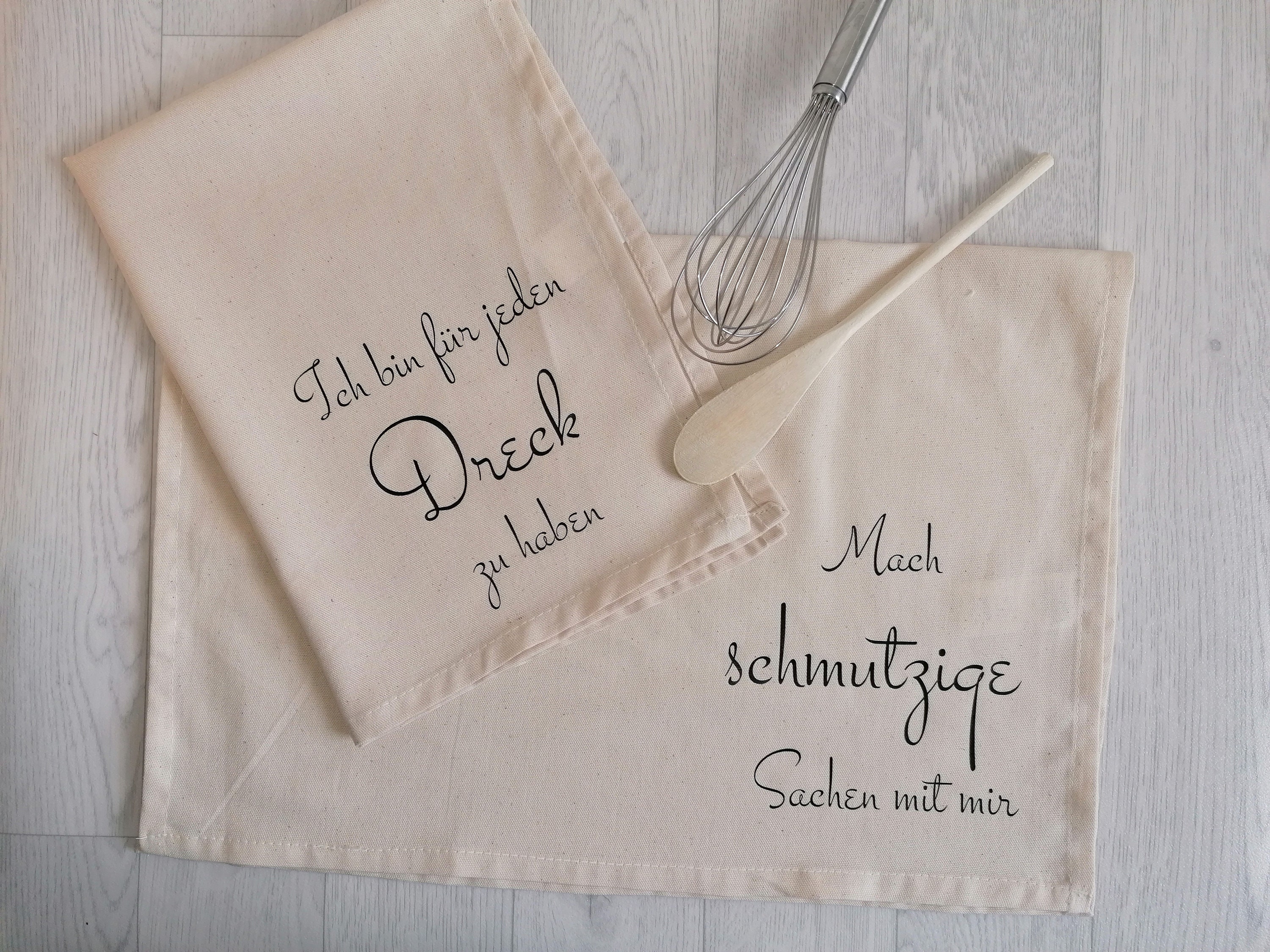 Zweierset Geschirrtuch Küchentuch Geschirrhandtuch Set Spruch Etsy.de