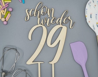 Caketopper "29 again"