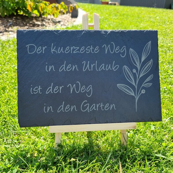 Schiefertafel "Garten"