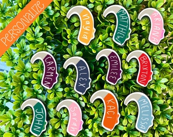 Personalized Name Hearing Aid Sticker Multiple Colors | not for hearing aid application, Hearing Impaired, Hard of Hearing, Audiology sticke