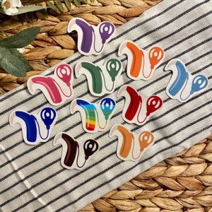 Cochlear Implant Sticker | Multiple Colors, Audiology, Hearing Aids, Hard of Hearing Sticker, BAHA, Nucleus 6 7 Sticker