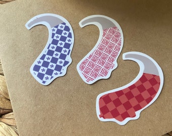 Set of 3 Hearing Aid Pattern Sticker | Multiple Colors, Audiology, Hard of Hearing Sticker, Oticon Phonak Widex hearing aids