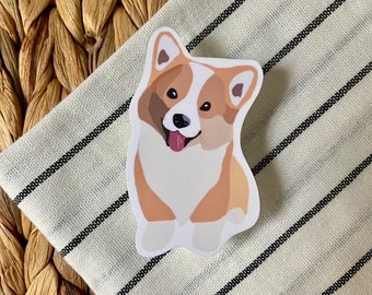 Corgi Sticker | pet sticker, corgi sticker, gift for dog lovers, Laptop Decals, vinyl stickers, trendy sticker for Hydroflask and Laptops