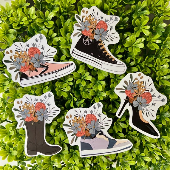 Floral Vans Sticker Flower Sneaker, Sticker, Flower Arrangement, Water  Resistant, Planner Decal, Hydroflask, Vans Sticker 
