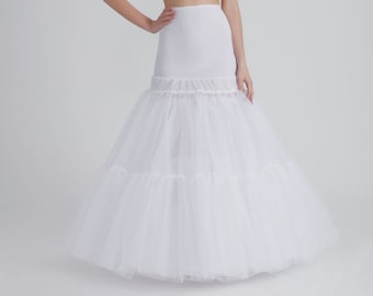 Petticoat für Hochzeitskleid/Petticoat mit Rock/Hochzeitskleid-Petticoat, Meerjungfrau-Hochzeitskleid, leichter Petticoat, 1 Reif, Tüllrüschen P-230 cm