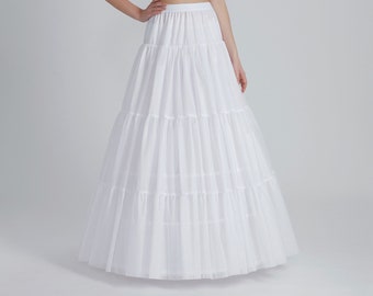 Aline Wedding Dress Crinoline Petticoat /Ball Gown Bridal Petticoat/Crinoline Bridal Wedding Gown Underskirt A Layer Wrinkled Skirt P-230 cm