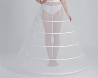 Ivory A-Line Wedding Dress Petticoat, 5 Hoops, 400cm