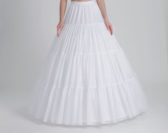 Aline trouwjurk crinoline petticoat/baljurk bruids petticoat/crinoline bruidsbruiloft/jurk onderrok een laag gerimpelde rok, P-320 cm