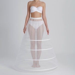 Tailed Petticoat for Wedding Dress/Long Tail Boned Bridal Petticoat /  Pettıcoat 4 Hoops Stitch Bones / P- 320 cm
