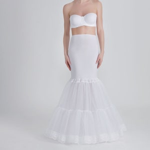 Petticoat for Wedding Dress/ Petticoat Skirted /Wedding Gown Petticoat,Mermaid Wedding Dress Light Petticoat,1 Hoop, Tulle Ruffles/P- 190 cm