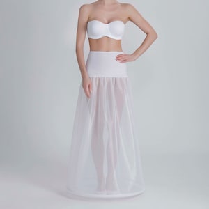 Tailed Petticoat for Wedding Dress/Long Tail Boned Bridal Petticoat / Pettıcoat, 2 Hoops/ P-190 cm