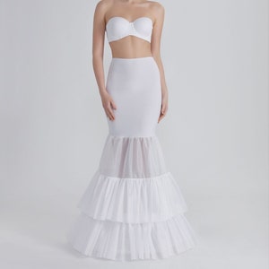 Petticoat for Wedding Dress/ Petticoat Skirted / Wedding Gown Petticoat with Ruffles, Hoops and Bones/ 2 Hoops, 2 Ruffles/ P- 190 cm