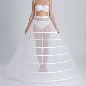 Mega Full Petticoat Crinoline Bridal Wedding Ball Gown Dress /Long Tail Boned Bridal Petticoat /Pettıcoat, 7 Hoops Stitch Bones/P-460 cm