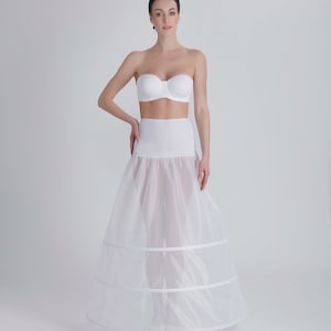 Aline Wedding Dress Crinoline Petticoat /Ball Gown Bridal Petticoat/Crinoline Bridal Wedding Gown Underskirt, 3 Hoops P-270 cm