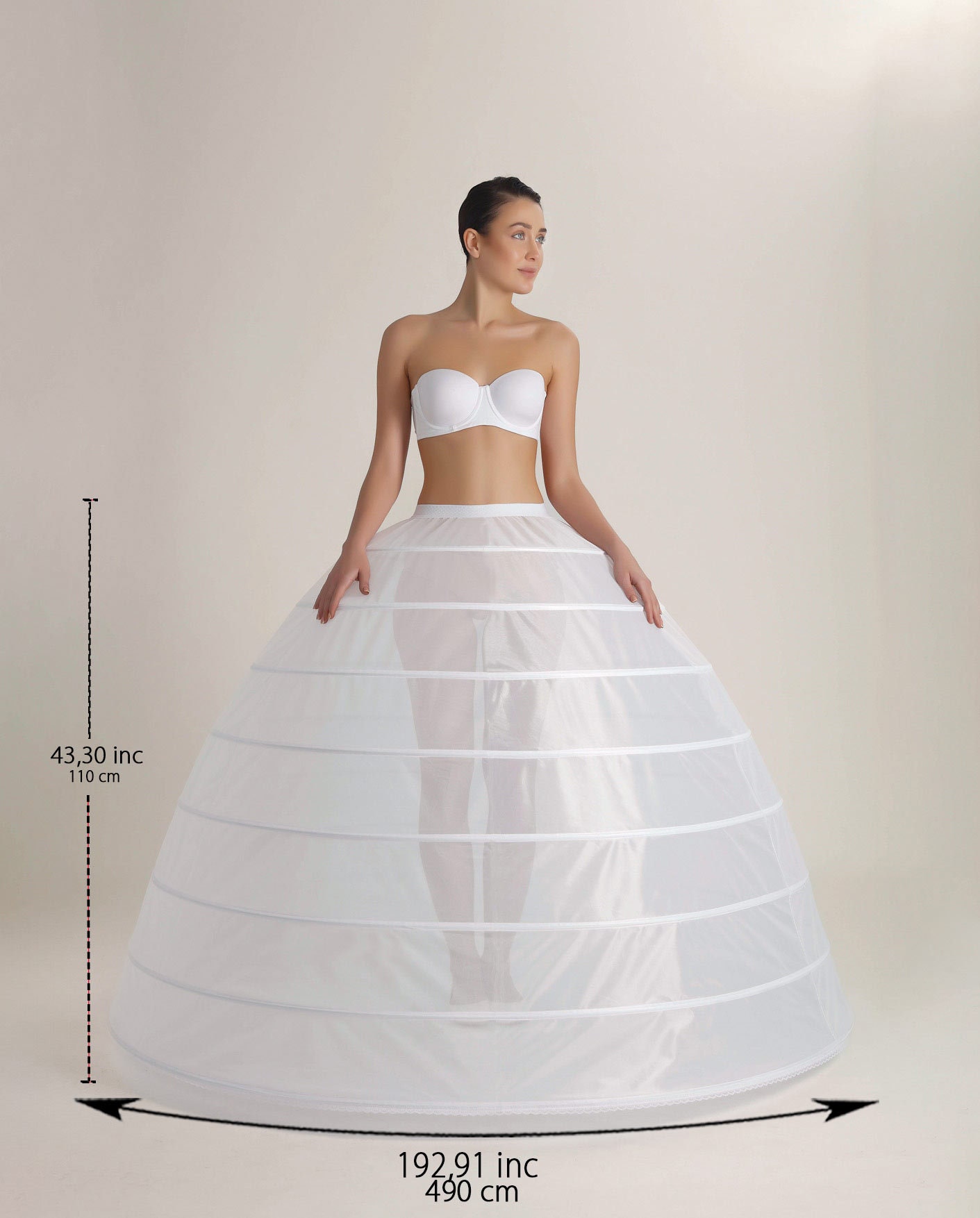 Wedding Dress Petticoat/ Fluffy Princess Model Petticoat Hoops and