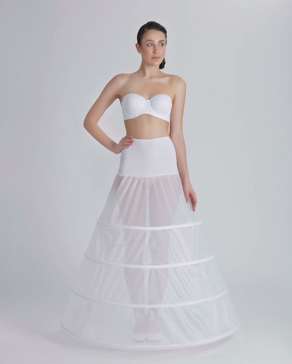 Aline Wedding Dress Crinoline Petticoat /ball Gown Bridal Petticoat/crinoline  Bridal Wedding Gown Underskirt 4 Hoops P-320 Cm 