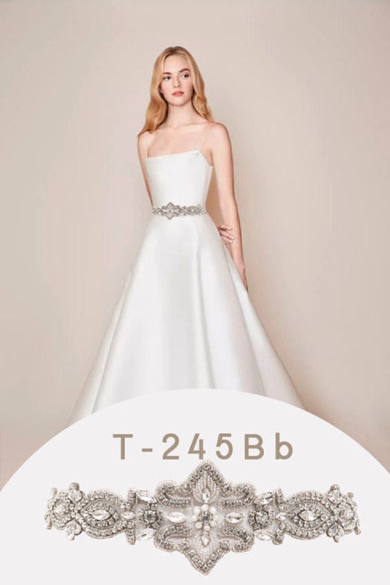 MKMODAATELIER Wedding Belt Oraganza Ribbon, Rhinestone Belt, Bridal Belt  Sash, Crystal and Pearl Belt, Bridesmaid Belt, Wedding Dress Belt