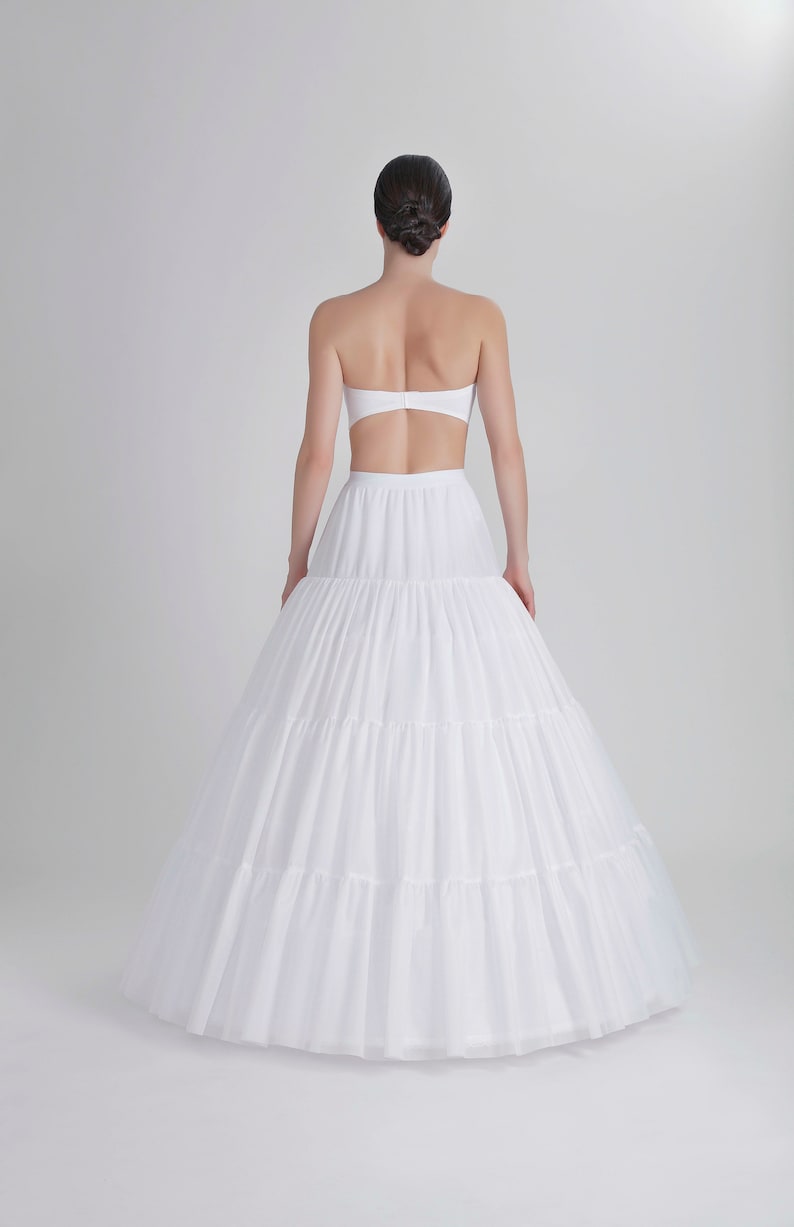 Aline Wedding Dress Crinoline Petticoat /Ball Gown Bridal Petticoat/Crinoline Bridal Wedding/Gown Underskirt A Layer Wrinkled Skirt,P-320 cm image 3