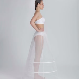 Tailed Petticoat for Wedding Dress/Long Tail Boned Bridal Petticoat / Pettıcoat, 3 Hoops, Stitch Bones/ P 270 cm image 2