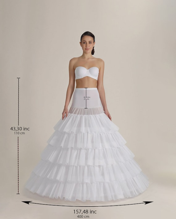 Buy Women A-Line Crinoline 6 Hoop Bridal Dress Slip Petticoat