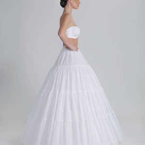 Aline Wedding Dress Crinoline Petticoat /Ball Gown Bridal Petticoat/Crinoline Bridal Wedding/Gown Underskirt A Layer Wrinkled Skirt,P-320 cm image 2