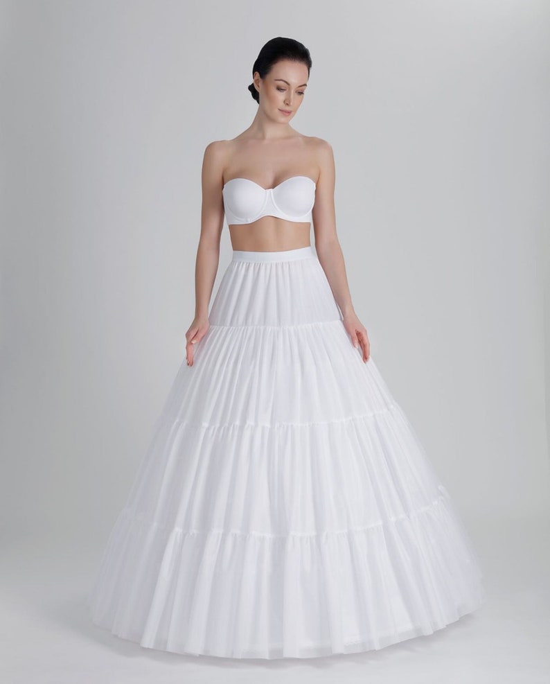 Aline Wedding Dress Crinoline Petticoat /Ball Gown Bridal Petticoat/Crinoline Bridal Wedding/Gown Underskirt A Layer Wrinkled Skirt,P-320 cm image 1