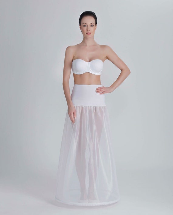 Jupon avec queue pour robe de mariee Jupon de mariee avec desosses longue queue Jupon 2 cerceaux P 190 cm Etsy France