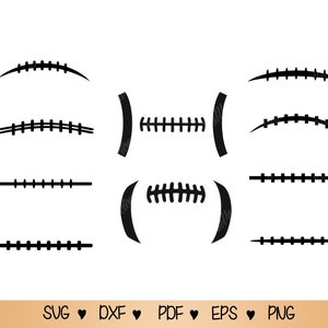 Football Laces Svg, Football Outline, Football Stitch Images For Cricut, Silhouette And Other Cutting Machine