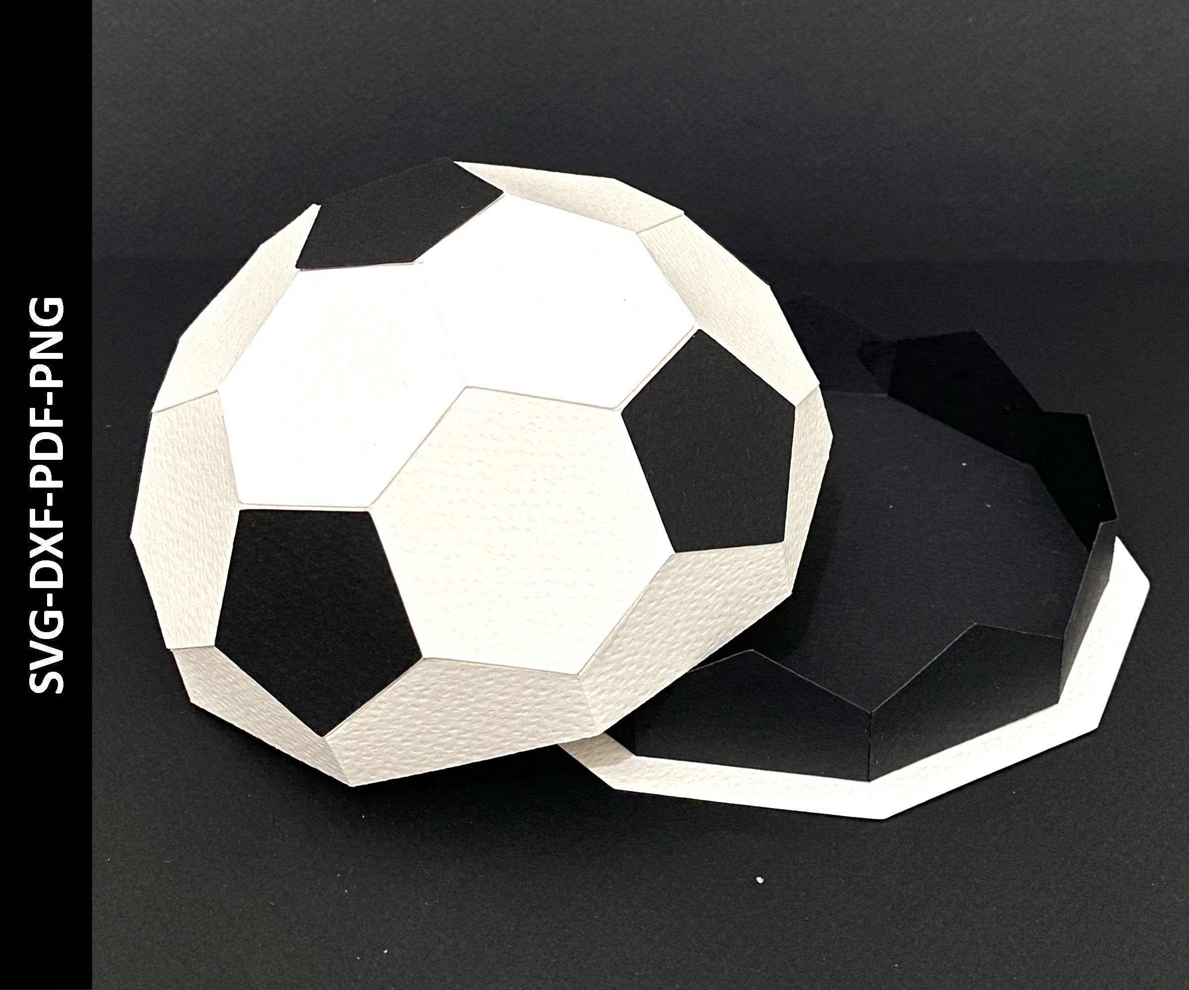 Soccer Ball Gift Box Svg 3D Soccer Ball Svg Football Ball Etsy