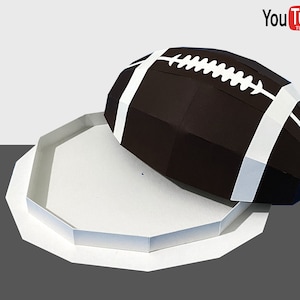 3D American Football Rugby Svg, Pudełko na piłkę do futbolu amerykańskiego Svg, Pudełko na piłkę do rugby League Svg, Plik do cięcia pudełka na prezent dla miłośnika futbolu, Pudełko na cukierki do futbolu amerykańskiego