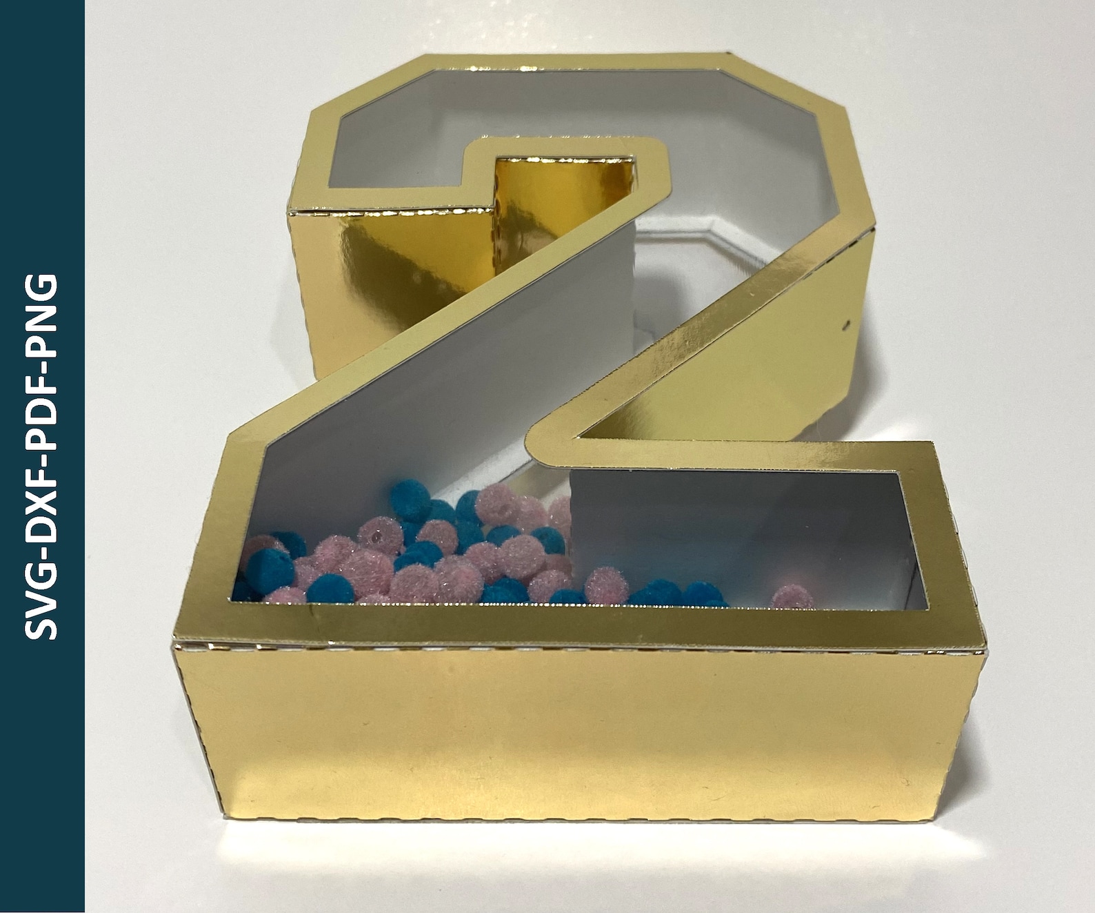 3D Number Double Side Shaker Box Svg, 0-9 Number SVG Templates, 3D ...