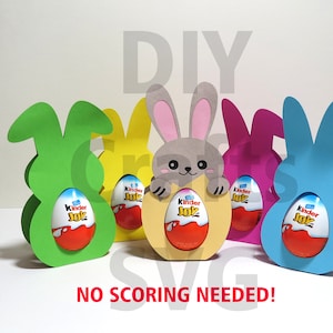 Portauova a sorpresa a forma di coniglietto carino, portauova per dolci pasquali, file di taglio digitali da scaricare SVG, idea regalo per portacaramelle