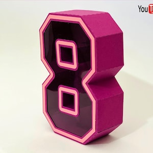 3D Number Box Svg, 0-9 Number SVG Templates, Number Box Shaker Svg ...