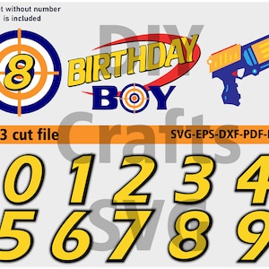 Target Svg, Birthday Boy SVG Png Pdf Dxf, Shooting Target Cut File For Cricut, Bundle Of Birthday Boy Svg, Number File For Cutting Machine