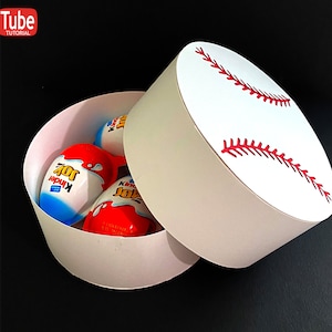 Caja de regalo de pelota de béisbol svg, pelota de béisbol 3D svg, caja de pelota de béisbol svg, archivo de corte de caja de regalo amante del béisbol, cricut y archivo de corte de silueta