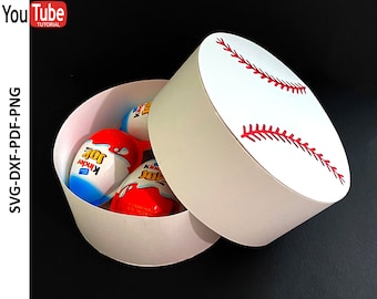 Baseball Ball Geschenkbox geschnitten Datei, 3D-Baseballball Schneidedatei, Baseball Ball Box Schneidedatei, Baseball Liebhaber Geschenkbox Schnittdatei, Cricut und Silhouette Schnittdatei