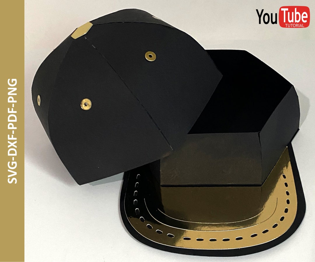 Baseball Cap Box Svg, Favor Box, Baseball Cap, Sports Gift Box