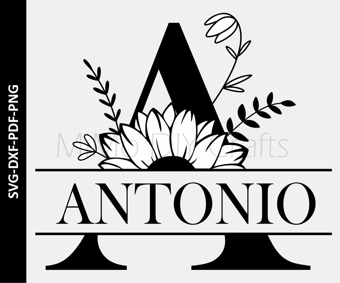 Alphabet Split Monogram Bunlde Svg, Custom Name Monogram Bundle Svg ...