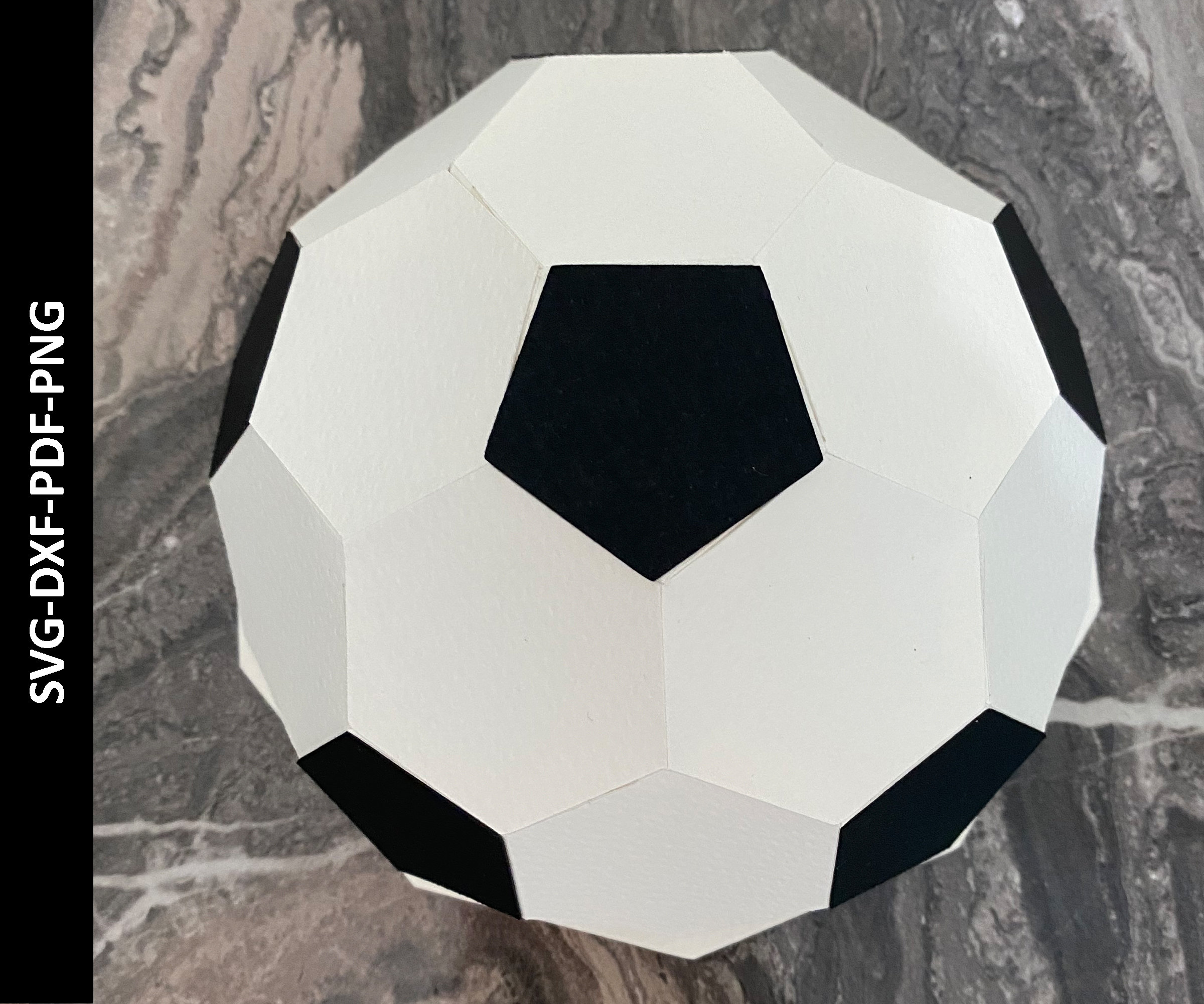 Soccer Ball Gift Box Svg 3D Soccer Ball Svg Football Ball Etsy