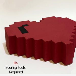 3D Pixel Heart Box Svg, Heart Gift Box Svg, Walentynki Gift Box SVG, Dekor Heart Gift, Szablon Chocolate Heart Box, Lover Gift Box